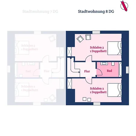 アパート Stadtwohnung 8